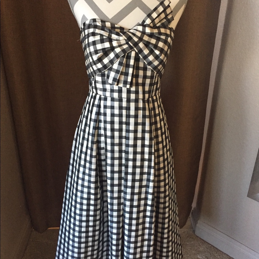 Black and white gingham dress with pockets